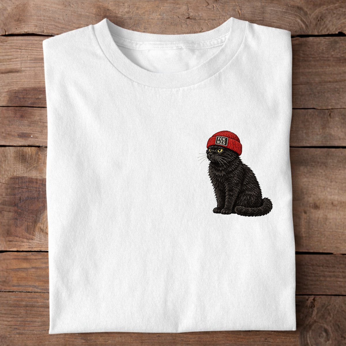 Katze mit Mütze Premium T-Shirt