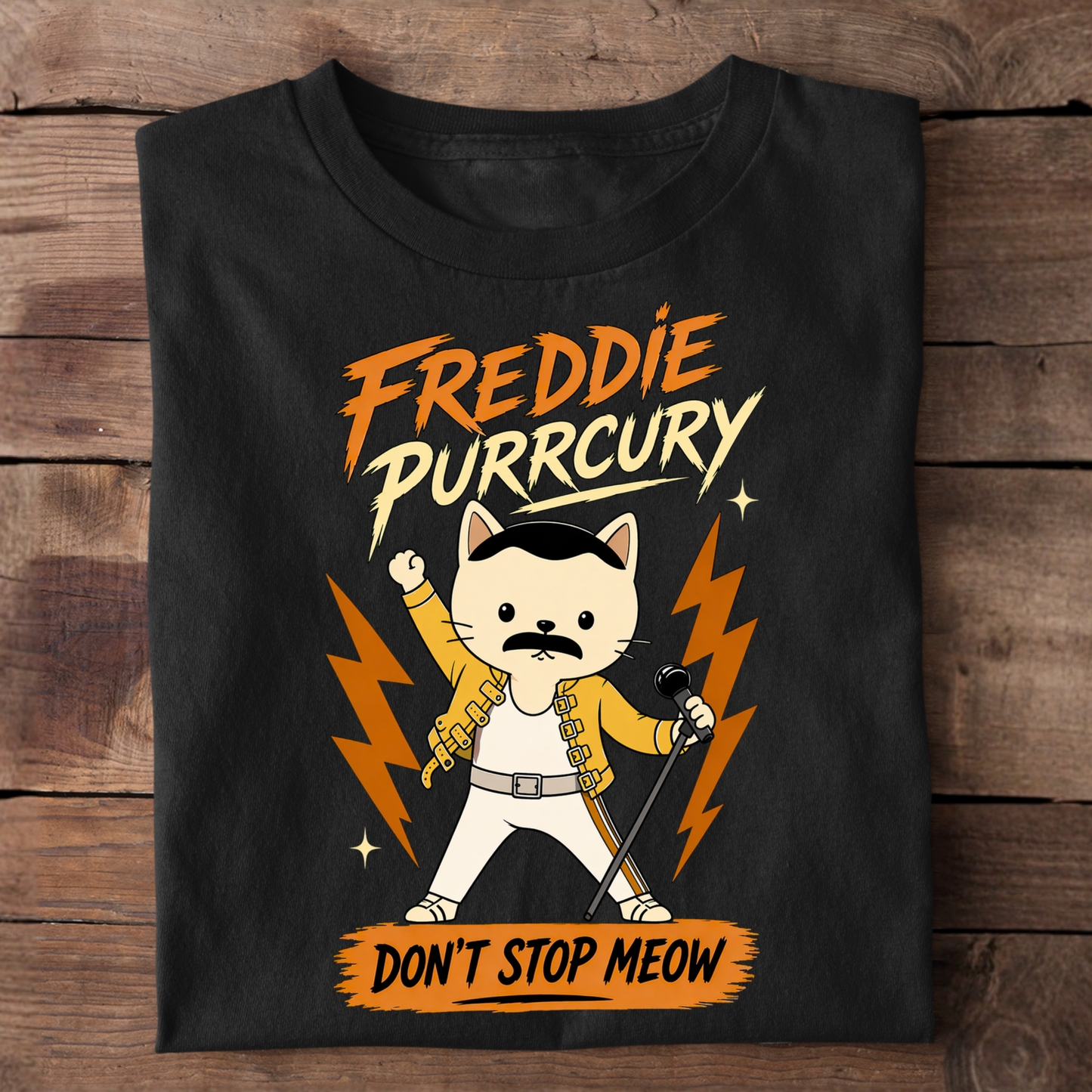 Freddie Purrcury Cat Basic Shirt Unisex