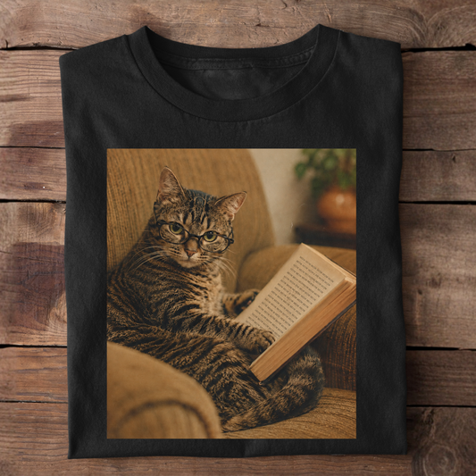 The Scholar Cat Basic Shirt Unisex