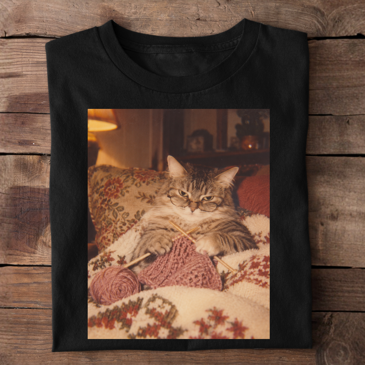 Cat Knitting on the Couch Shirt Unisex